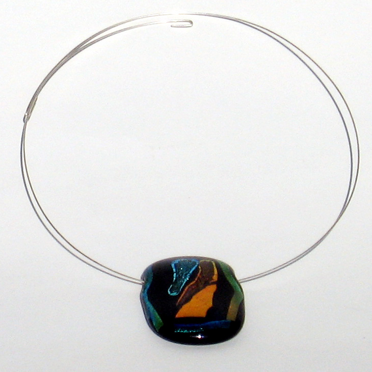 Glass Mountain Glass Jewelry Diachroic Glass Pendant