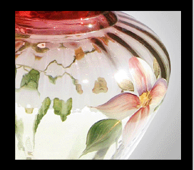 Fenton Floral Scroll Basket