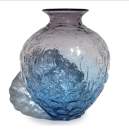 Blenko Hank Adams Spiral Vase